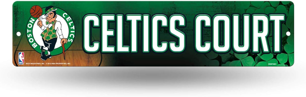 Boston Celtics, Plastic 4" x 16" Street Sign, Licensed by Rico