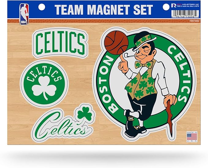 Boston Celtics NBA Die Cut Team Magnet Set Sheet