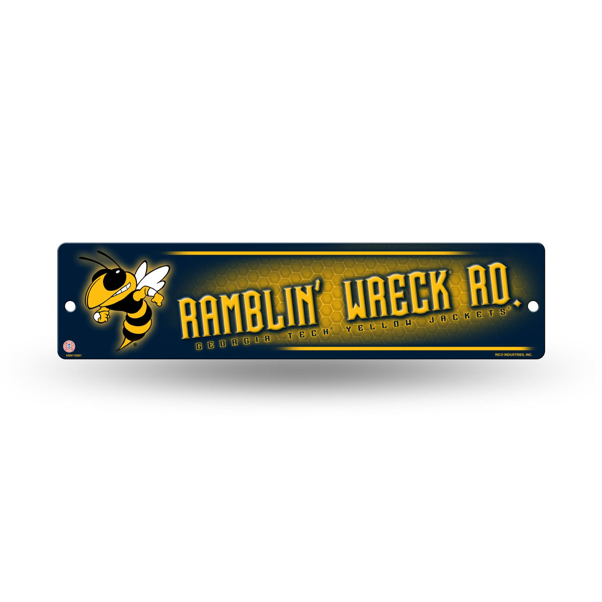 Georgia Tech Yellow Jackets, HSN Street Sign (Plastic), Licensed by Rico