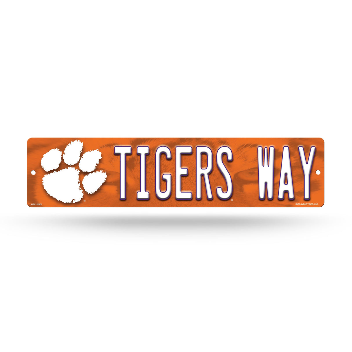 Clemson Tigers, HSN Street Sign (Plastic), Licensed by Rico