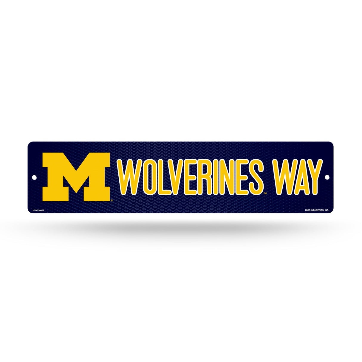 Michigan Wolverines, HSN Street Sign (Plastic), Licensed by Rico