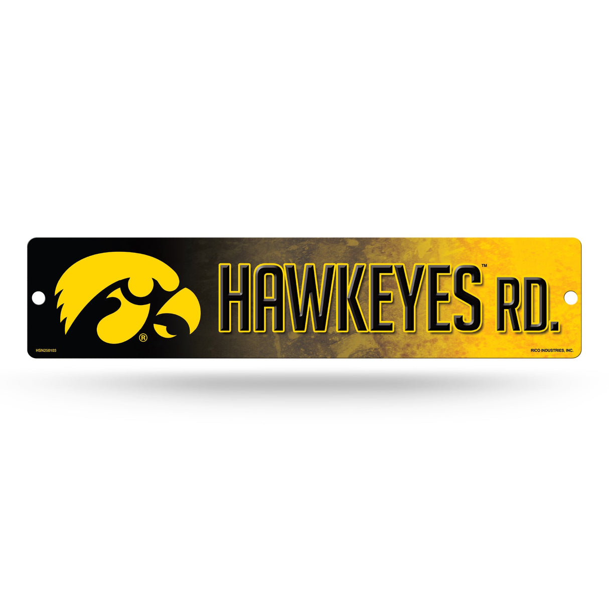 Iowa Hawkeyes, HSN Street Sign (Plastic), Licensed by Rico