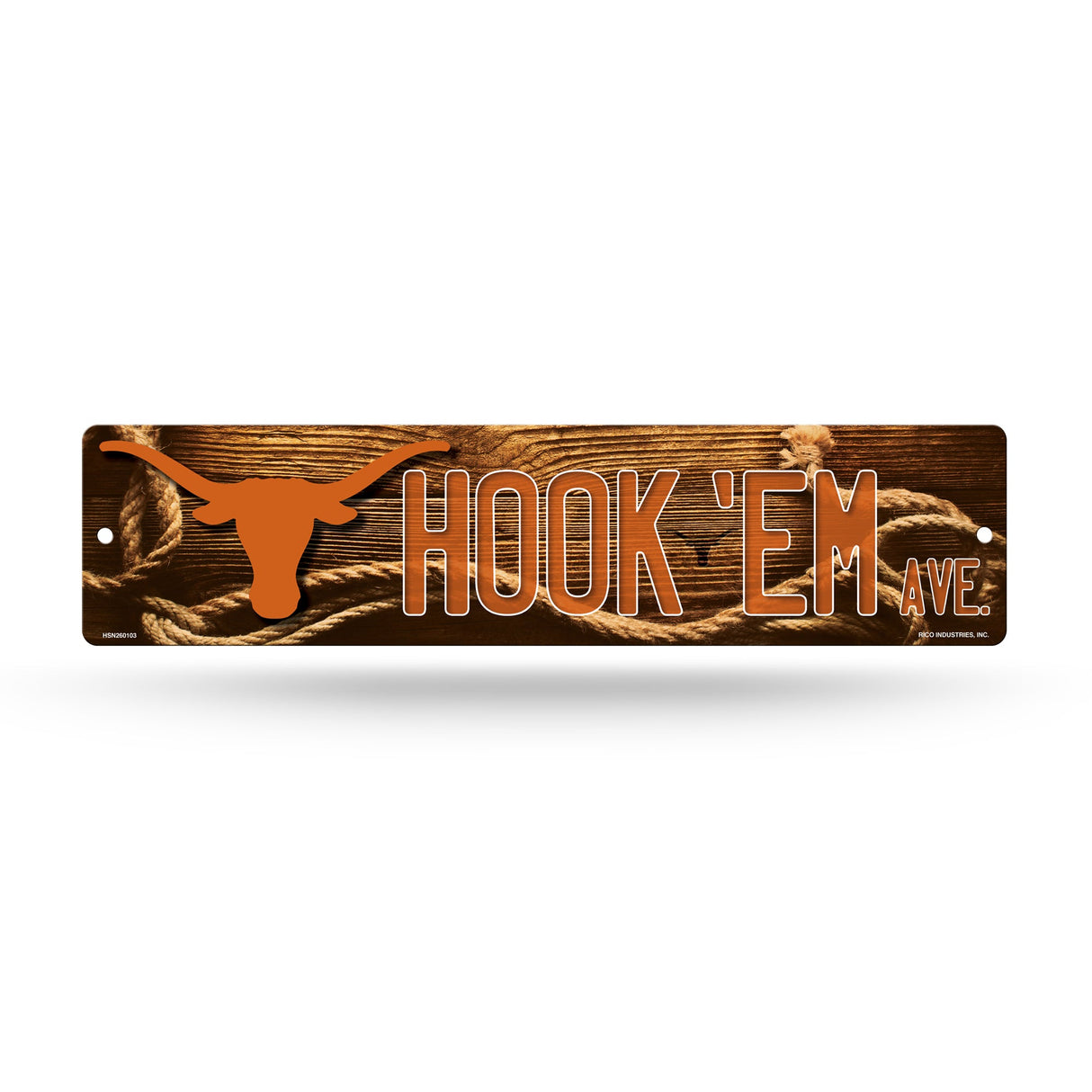 Texas Longhorns, HSN Street Sign (Plastic), Licensed by Rico