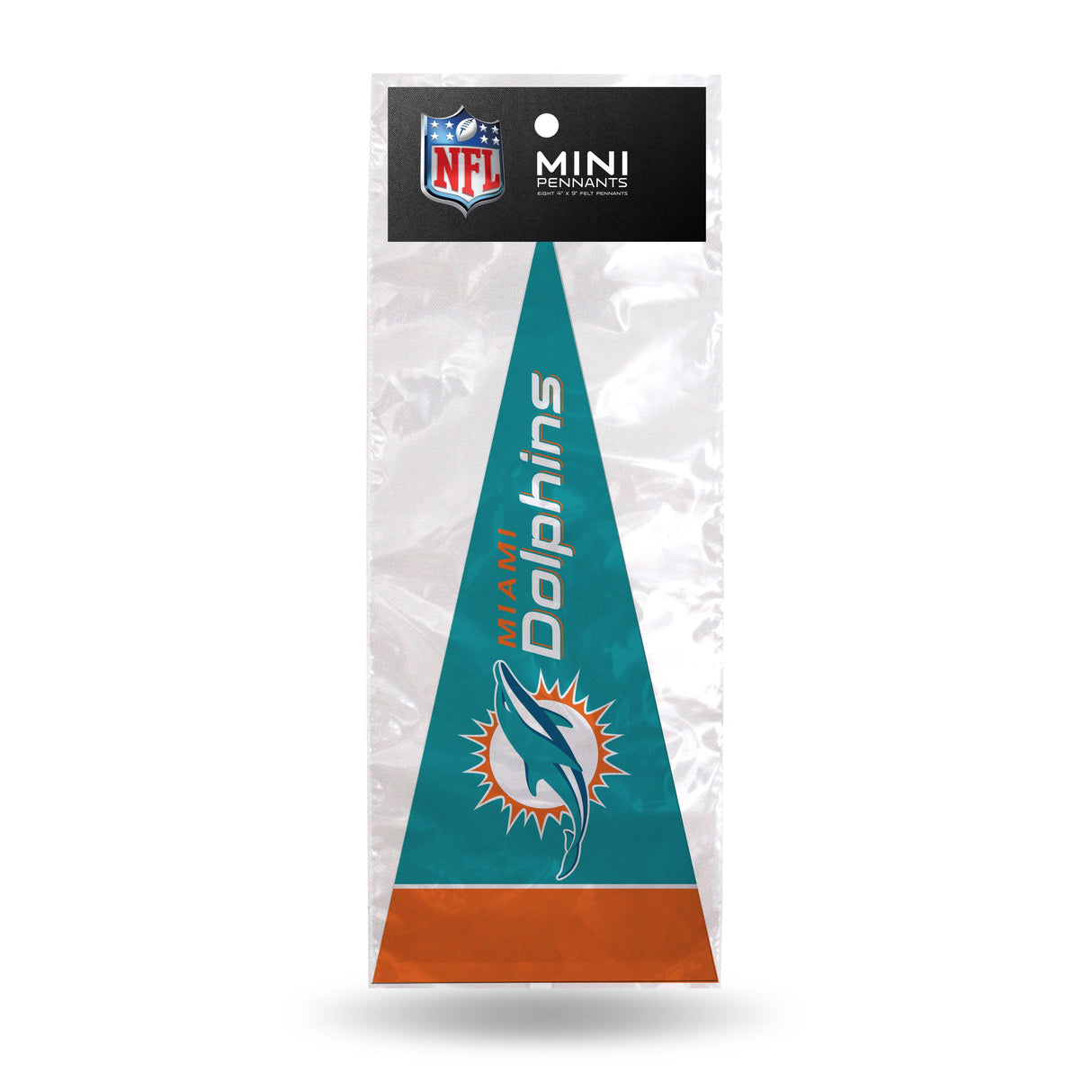 Miami Dolphins, Mini Pennants Pack, Licensed by Rico