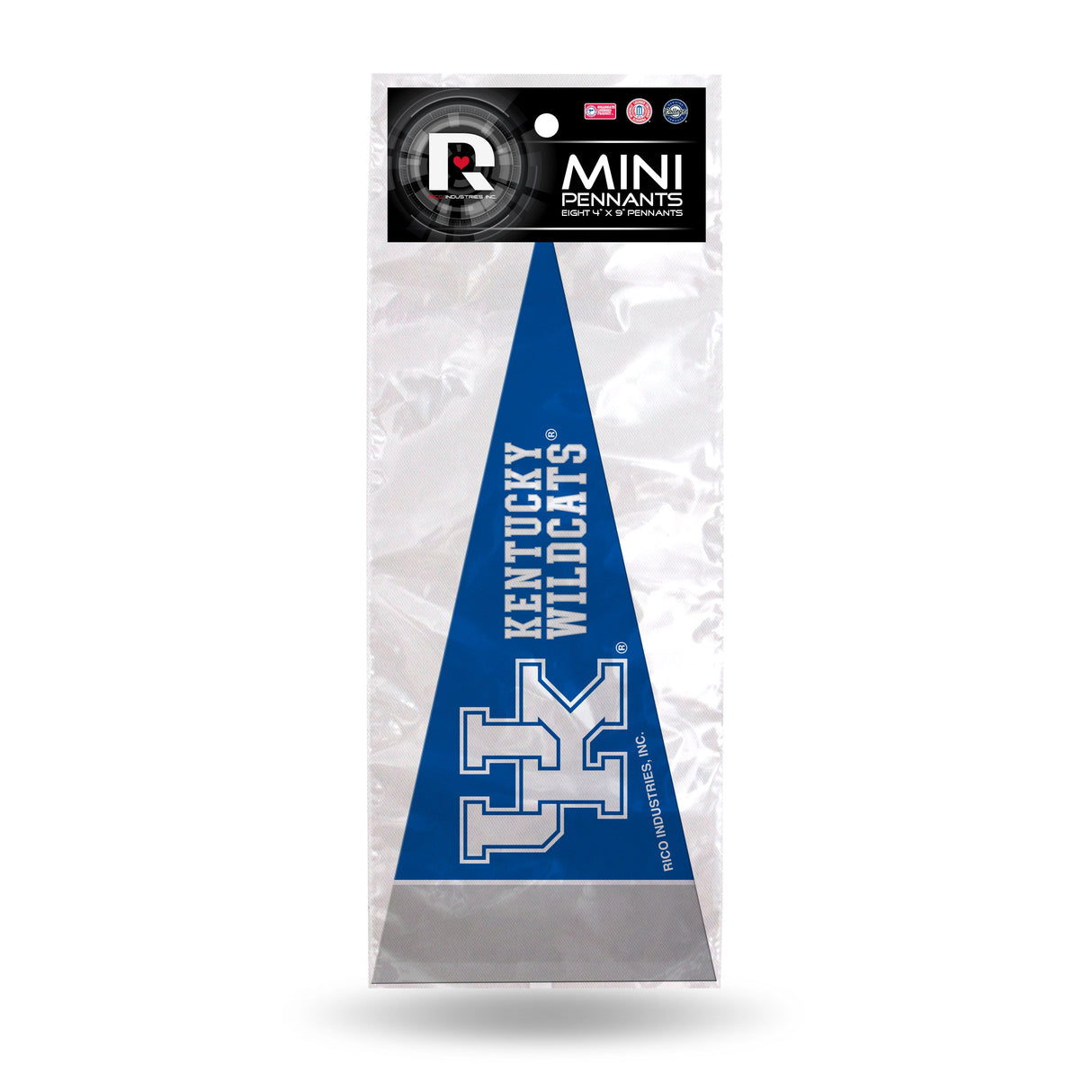 Kentucky Wildcats, Mini Pennants Pack, Licensed by Rico