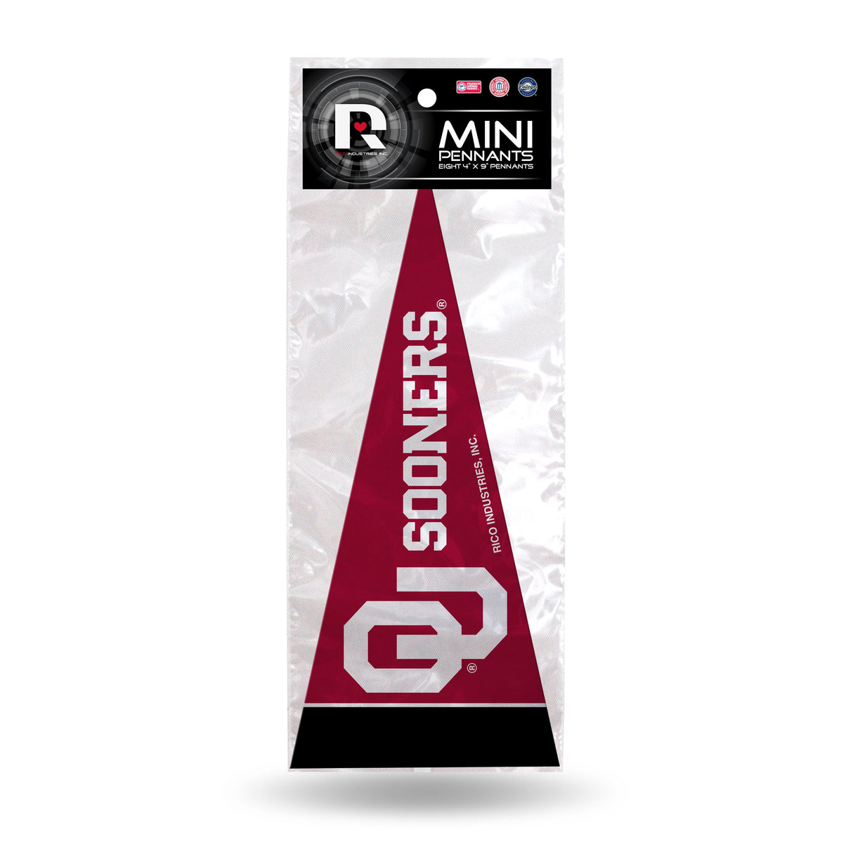 Oklahoma Sooners, Mini Pennants Pack, Licensed by Rico