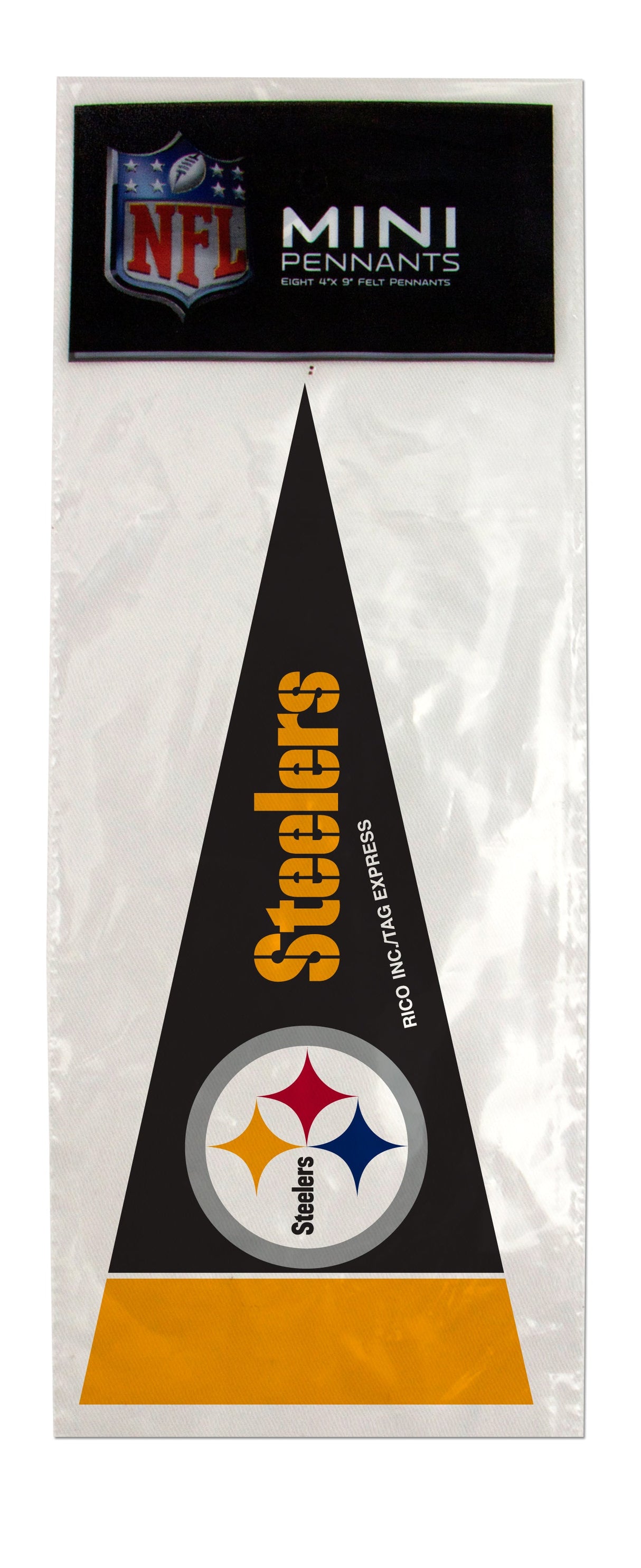 Pittsburgh Steelers, Mini Pennants Pack, Licensed by Rico