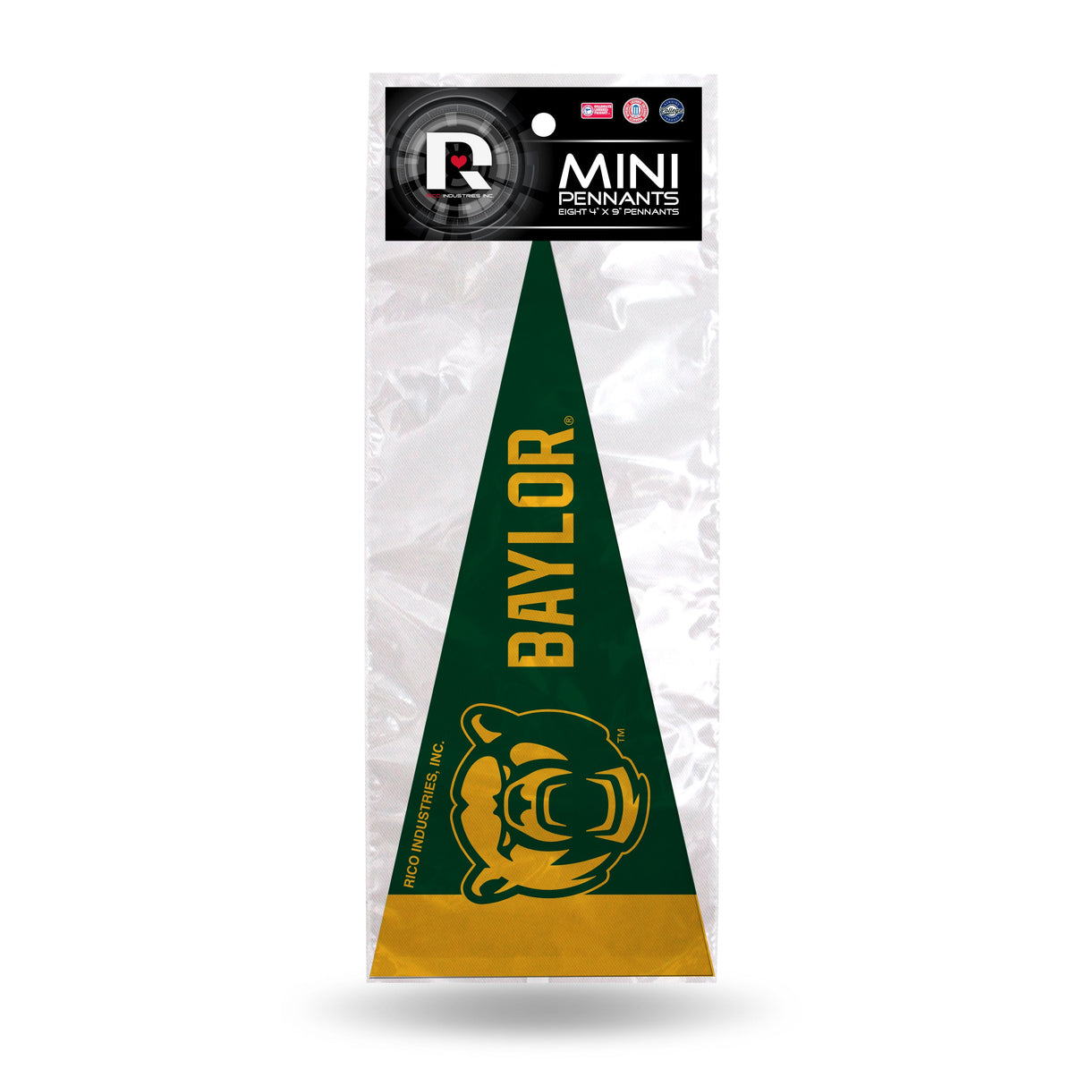 Baylor Bears, Mini Pennants Pack, Licensed by Rico