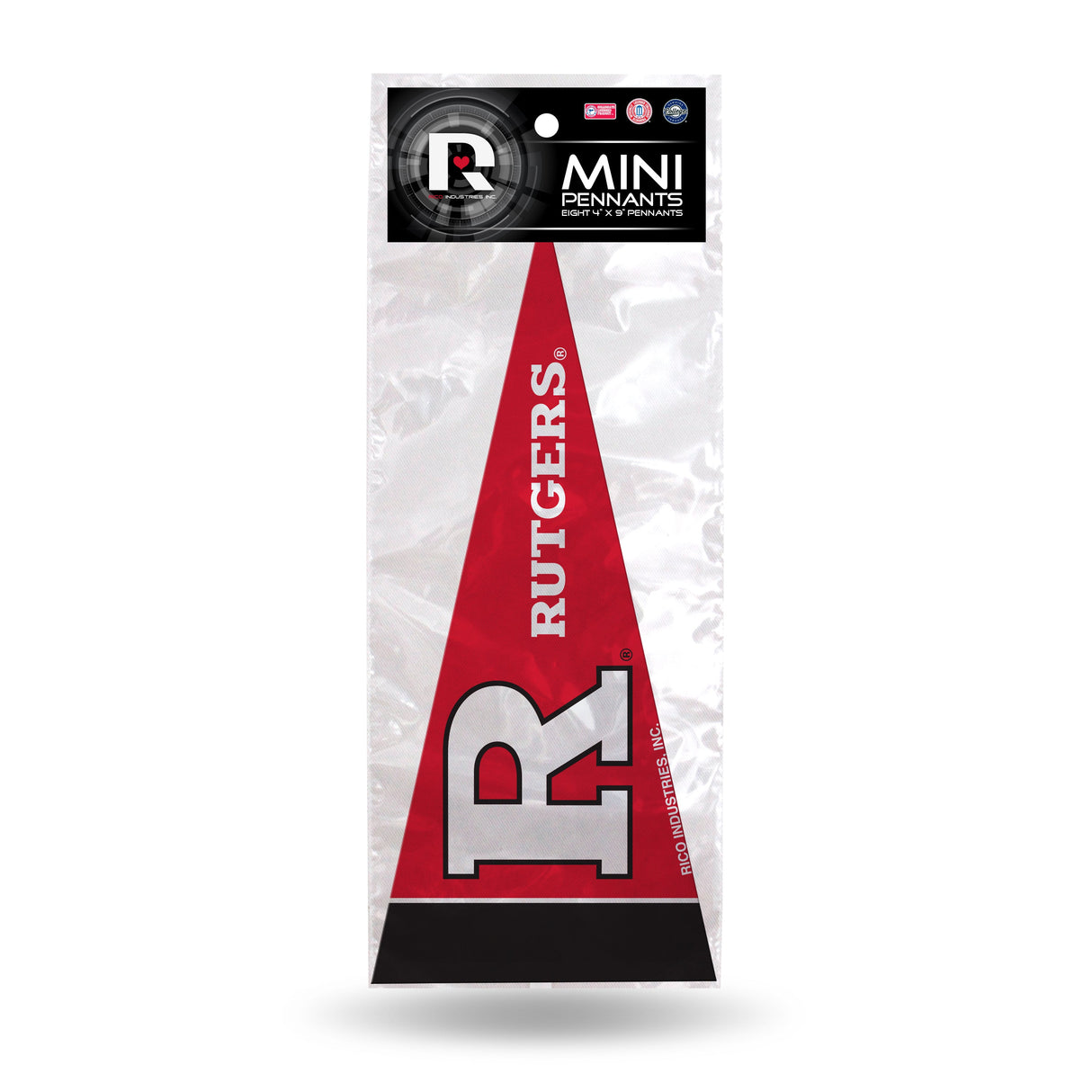 Rutgers Scarlet Knights, Mini Pennants Pack, Licensed by Rico