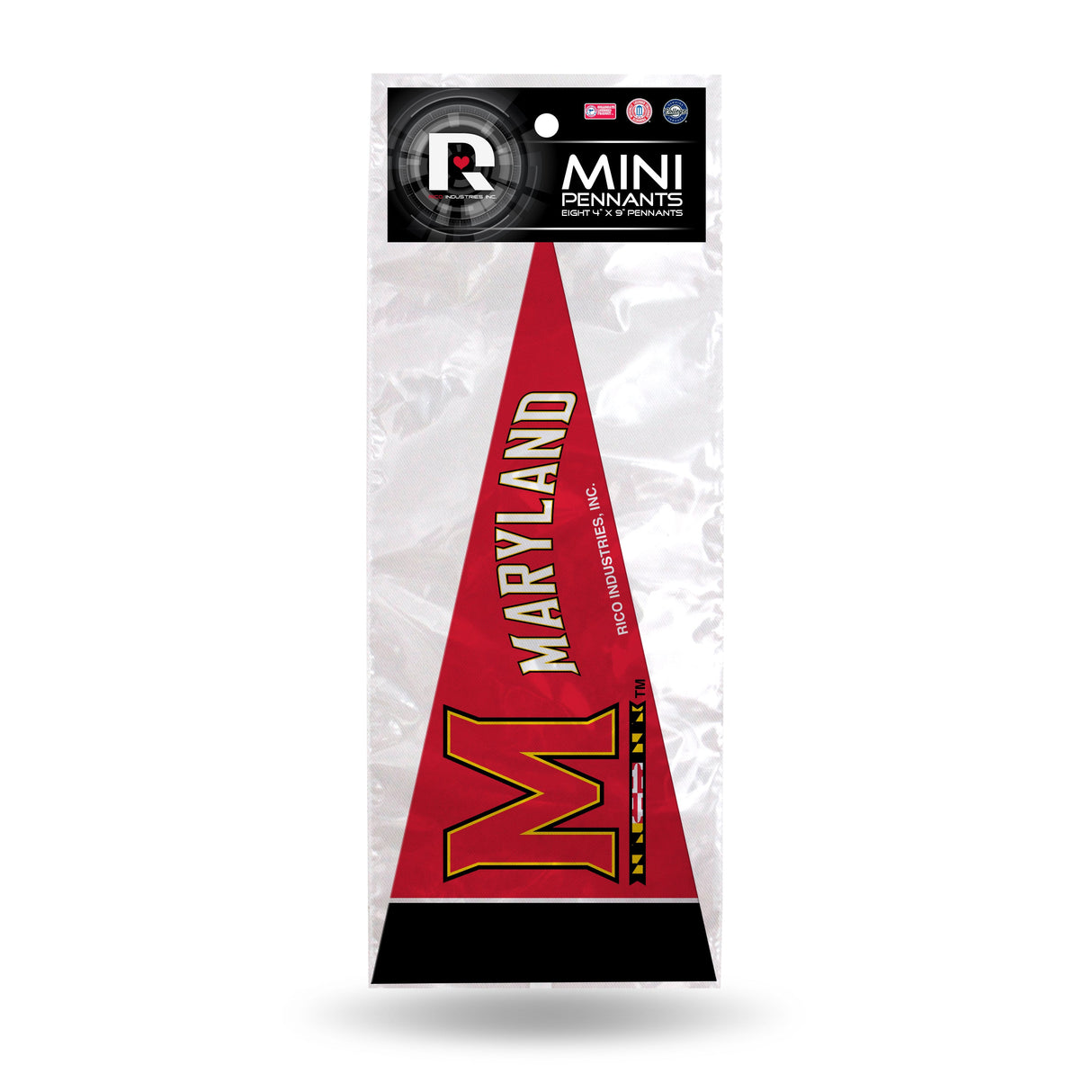 Maryland Terrapins, Mini Pennants Pack, Licensed by Rico