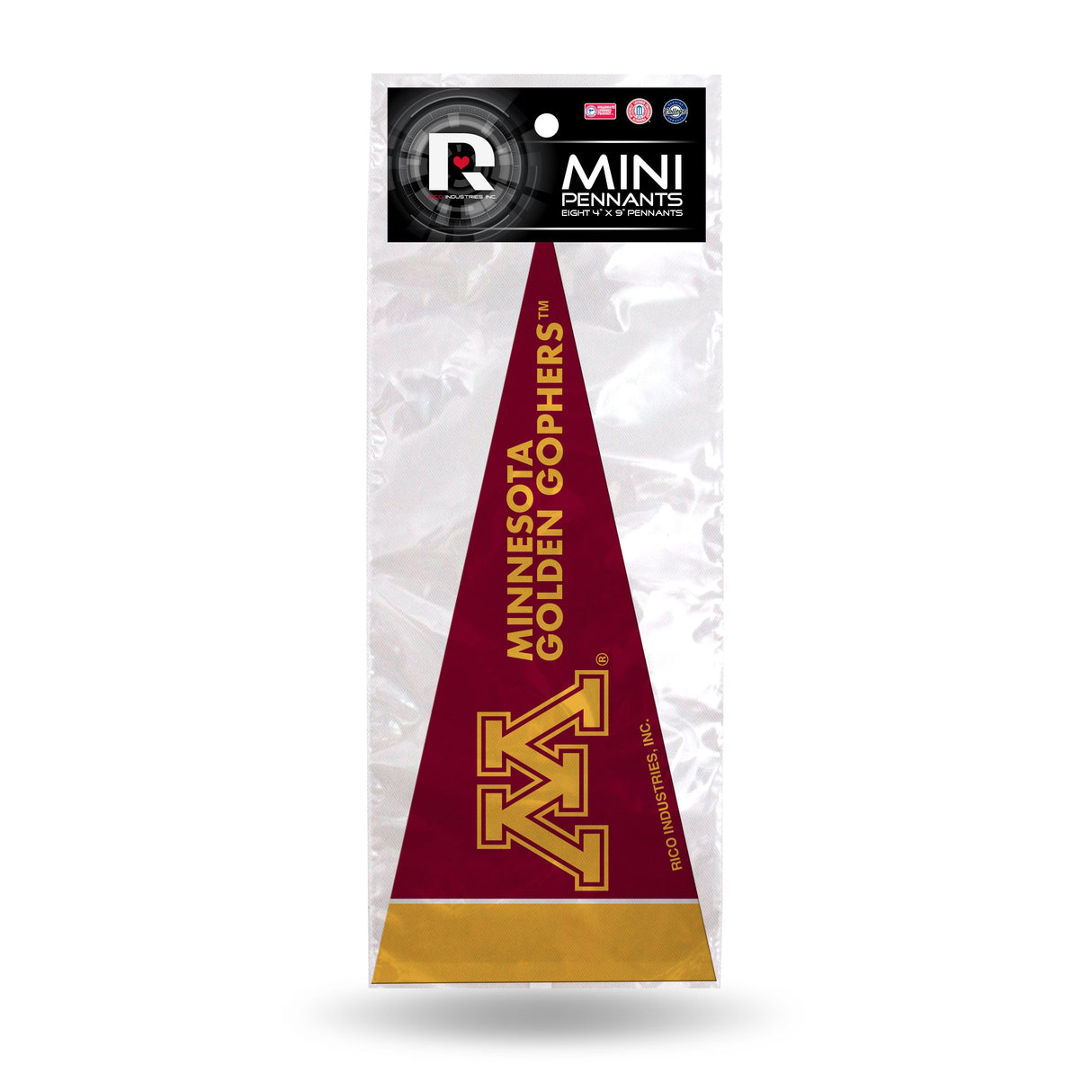 Minnesota Golden Gophers, Mini Pennants Set, Licensed by Rico