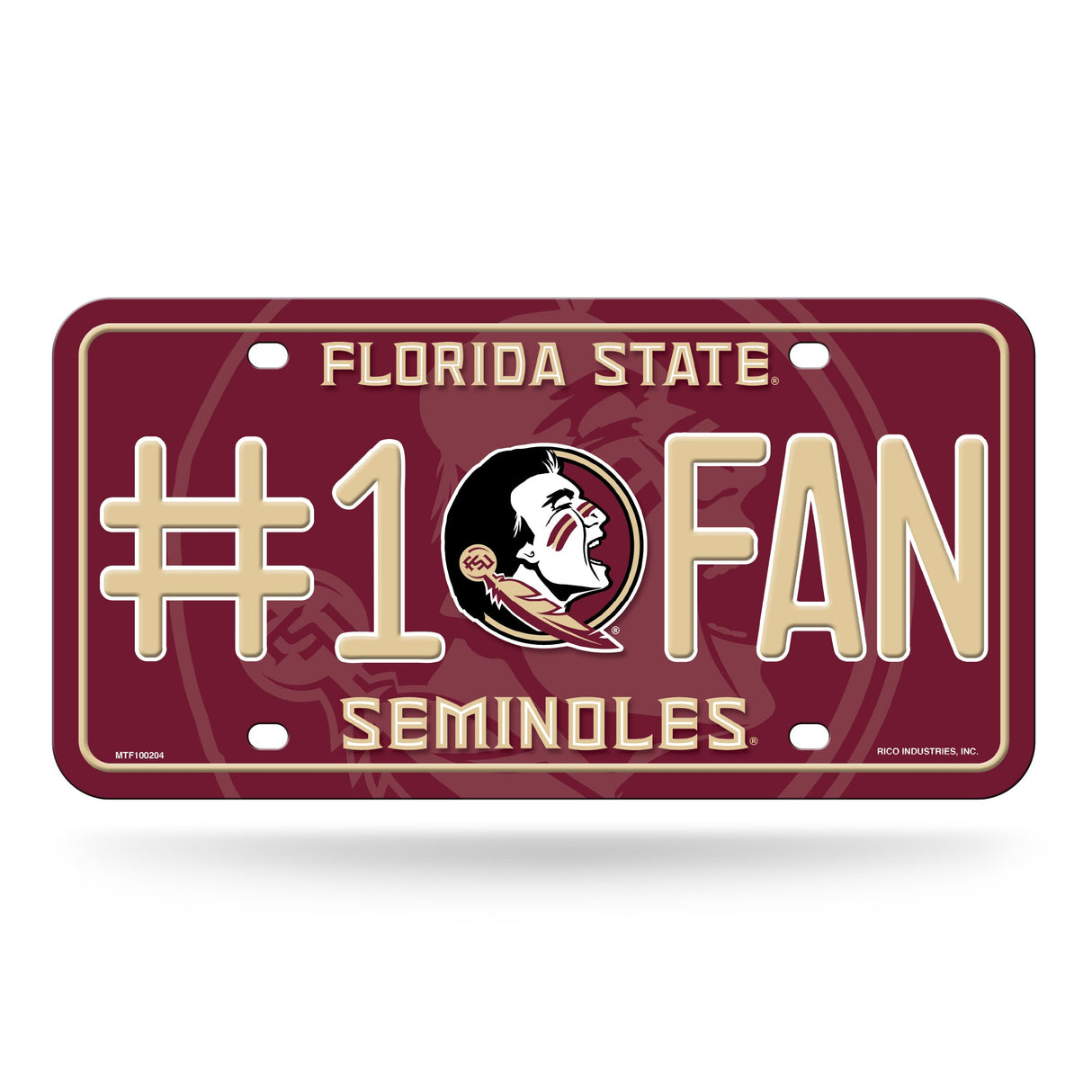 Florida State Seminoles, MTF Metal Tag (#1 Fan), Licensed by Rico