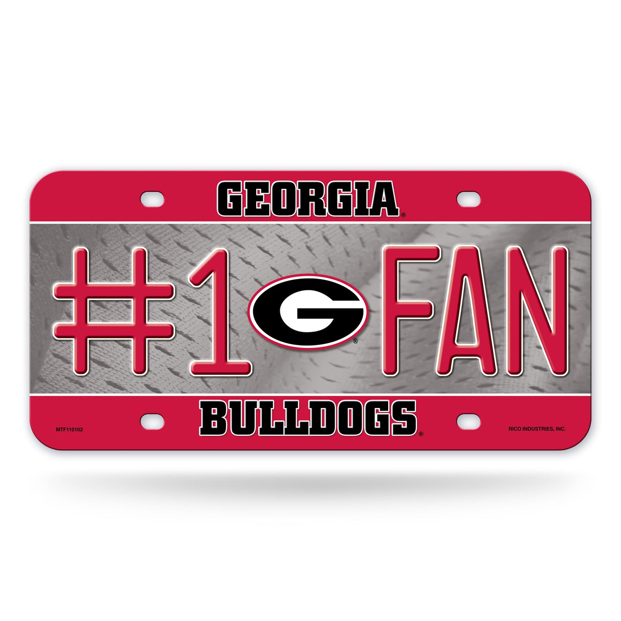 Georgia Bulldogs, MTF Metal Tag (#1 Fan), Licensed by Rico