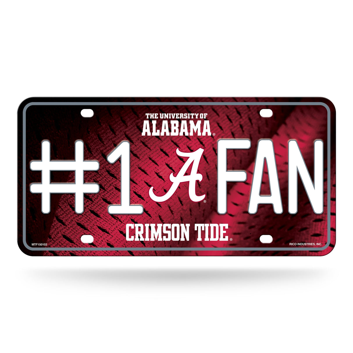 Alabama Crimson Tide, MTF Metal Tag (#1 Fan), Licensed by Rico