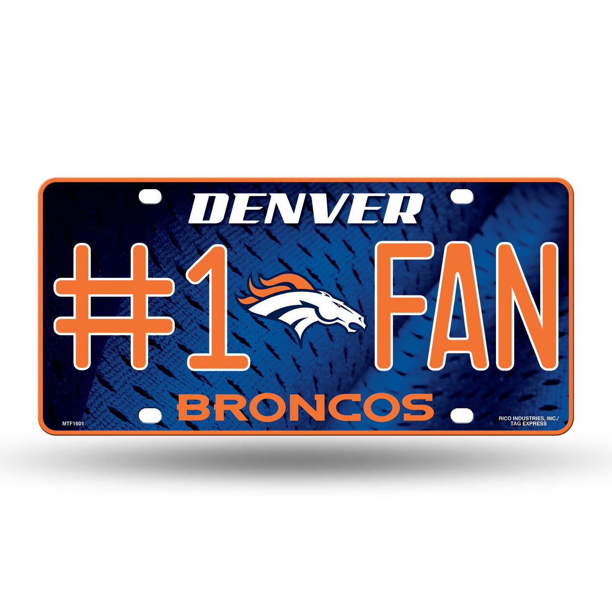 Denver Broncos, MTF Metal Tag (#1 Fan), Licensed by Rico