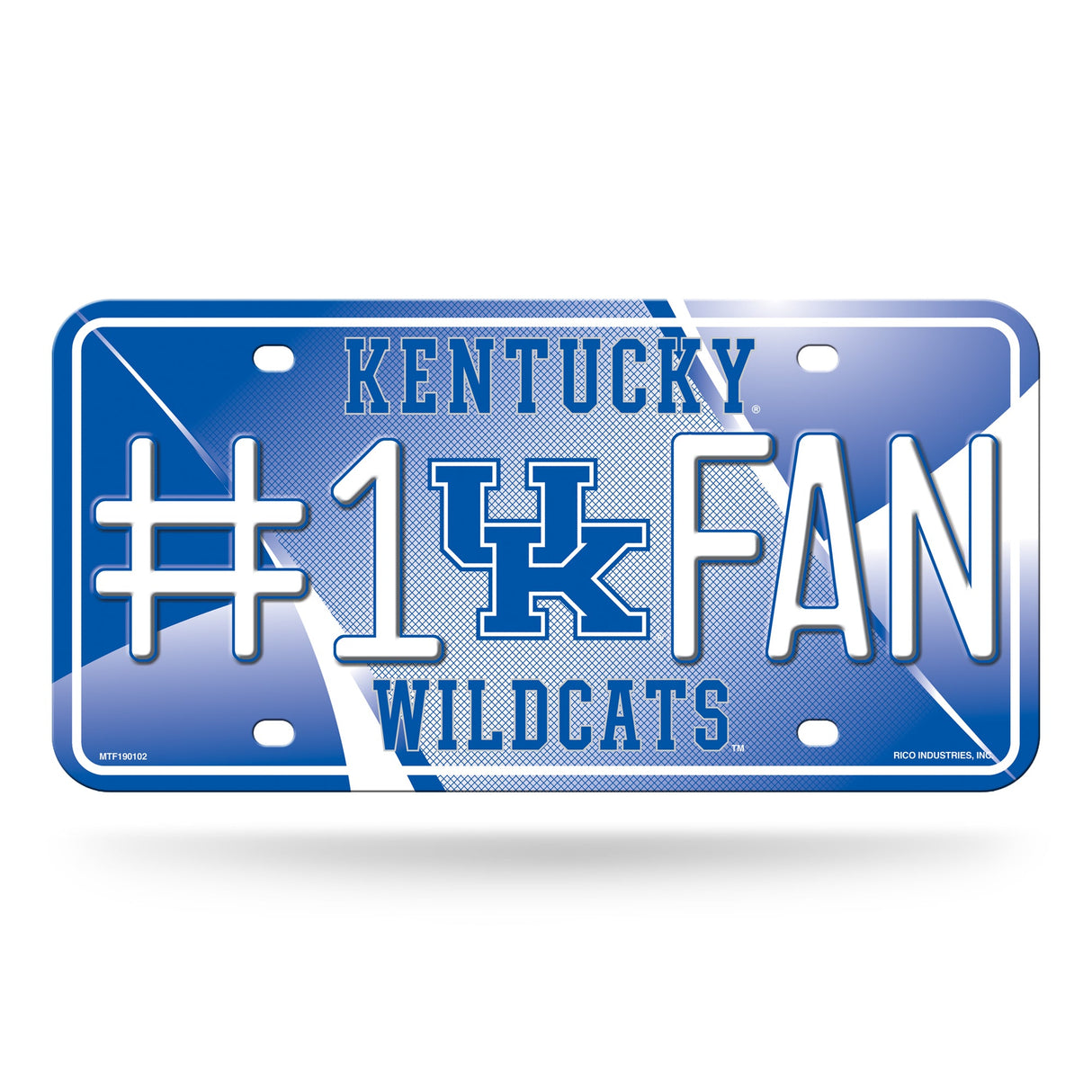 Kentucky Wildcats, MTF Metal Tag (#1 Fan), Licensed by Rico