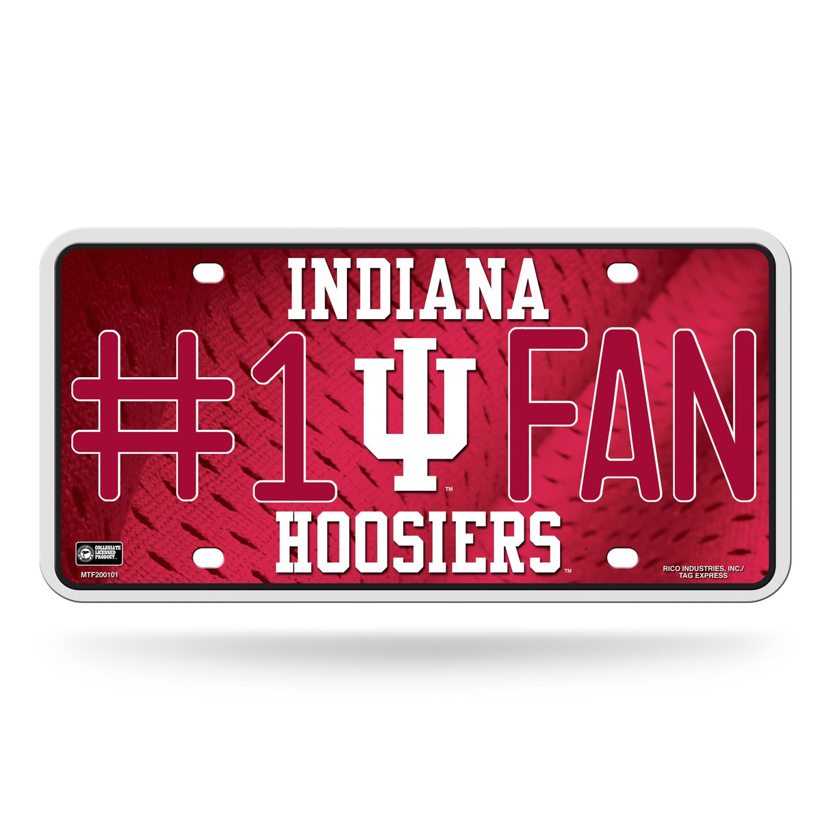 Indiana Hoosiers, MTF Metal Tag (#1 Fan), Licensed by Rico