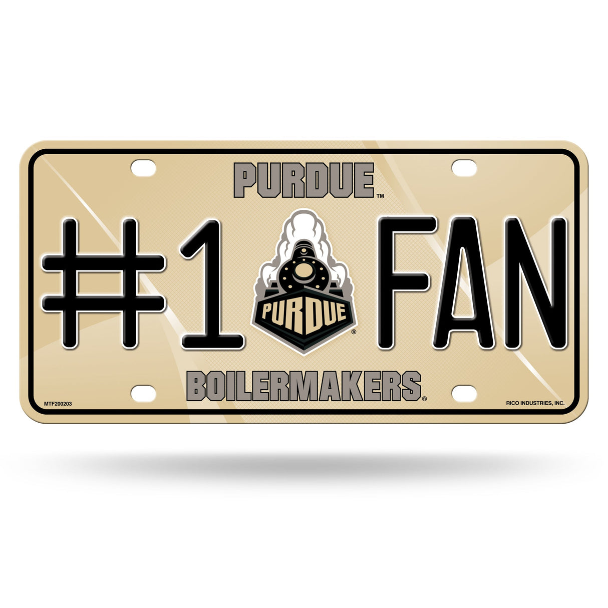 Purdue Boilermakers, MTF Metal Tag (#1 Fan), Licensed by Rico