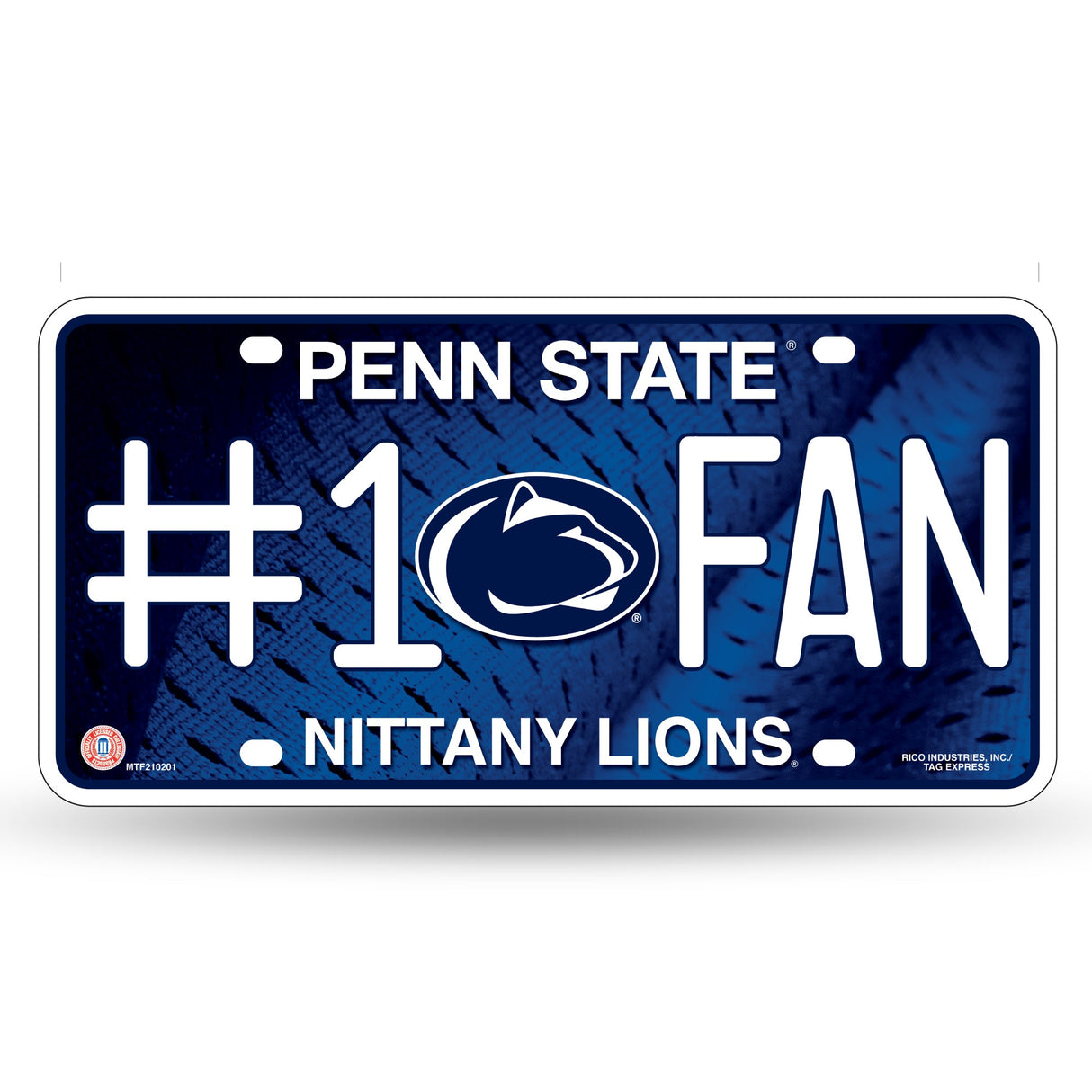 Penn State Nittany Lions, MTF Metal Tag (#1 Fan), Licensed by Rico