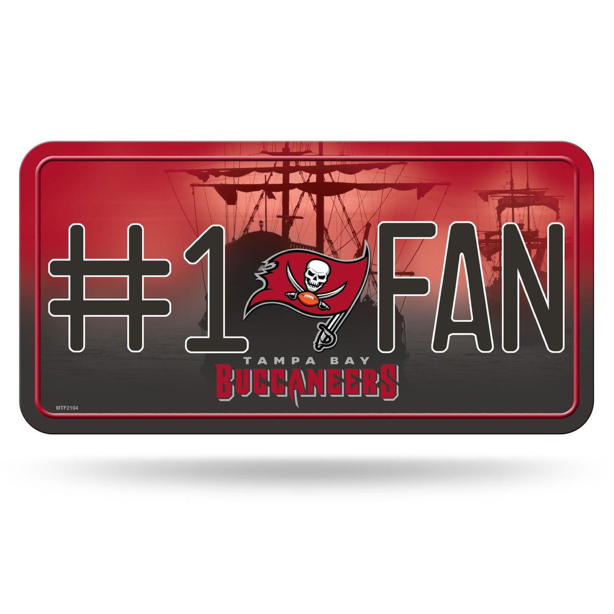 Tampa Bay Buccaneers, MTF Metal Tag (#1 Fan), Licensed by Rico