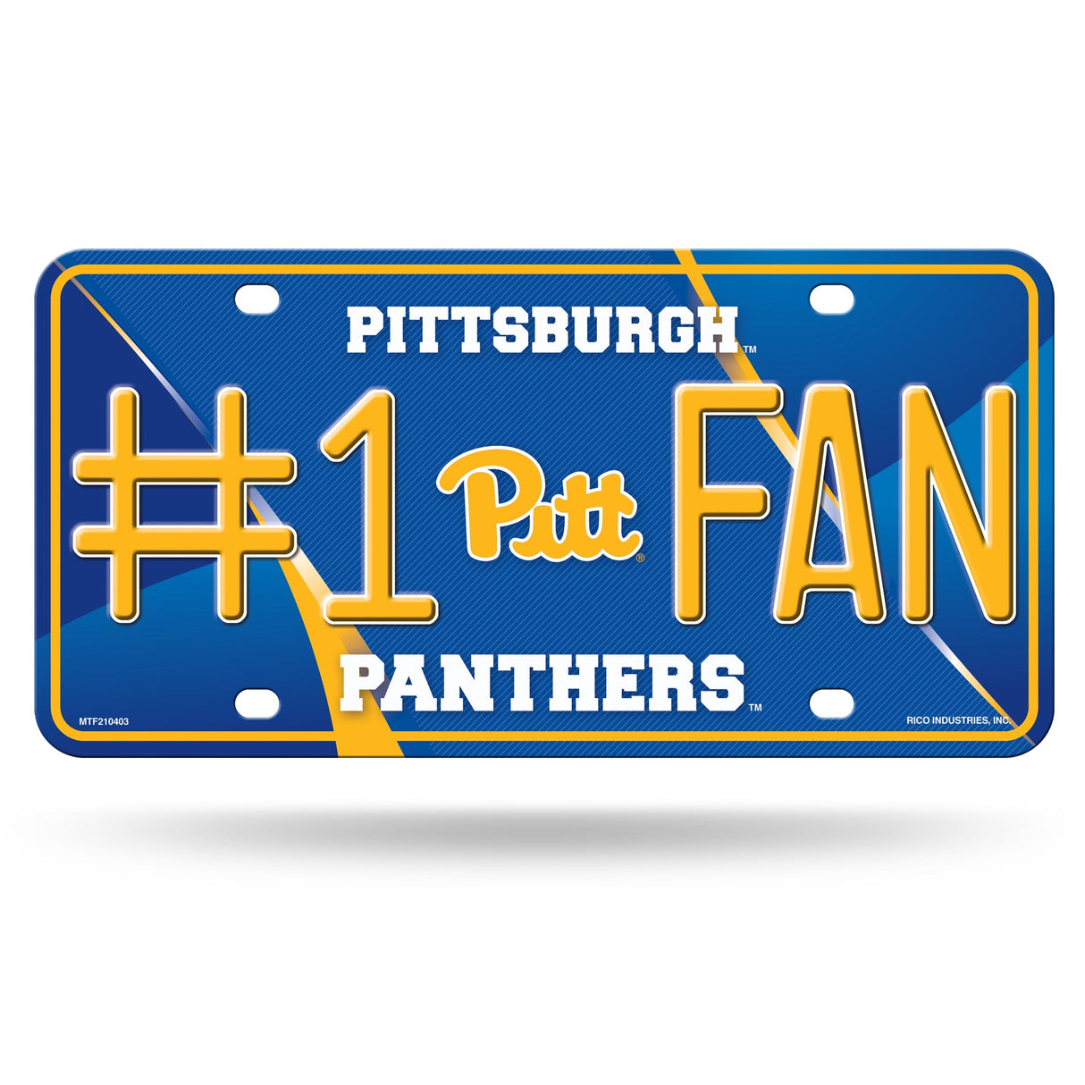 Pitt Panthers, MTF Metal Tag (#1 Fan), Licensed by Rico