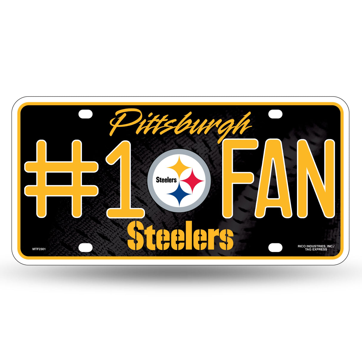 Pittsburgh Steelers, MTF Metal Tag (#1 Fan), Licensed by Rico