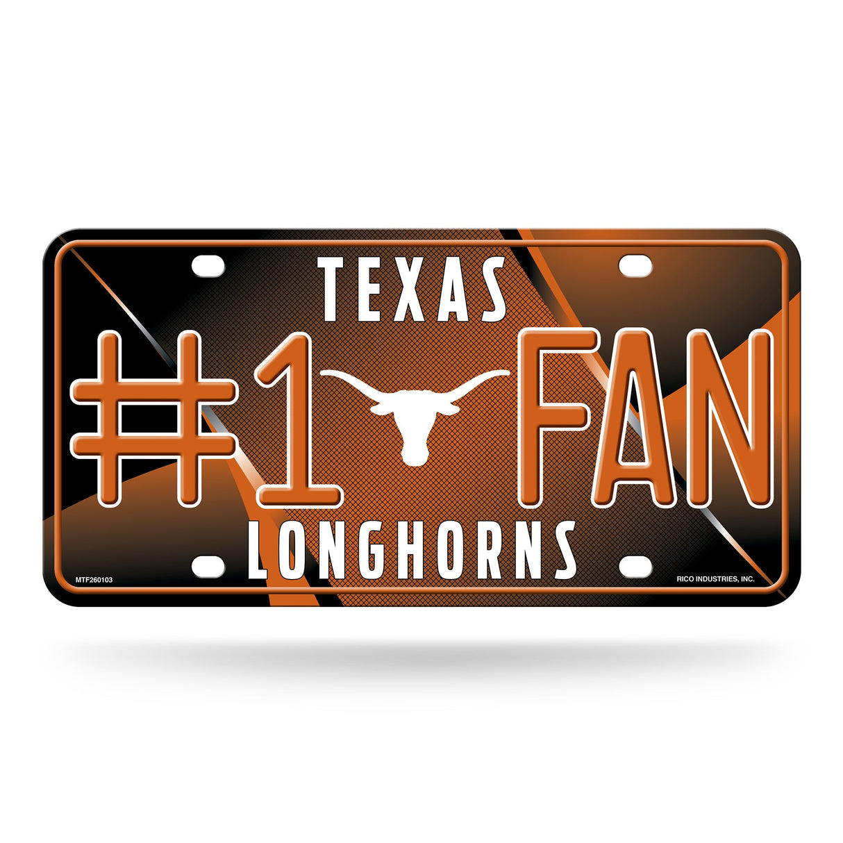 Texas Longhorns, MTF Metal Tag (#1 Fan), Licensed by Rico