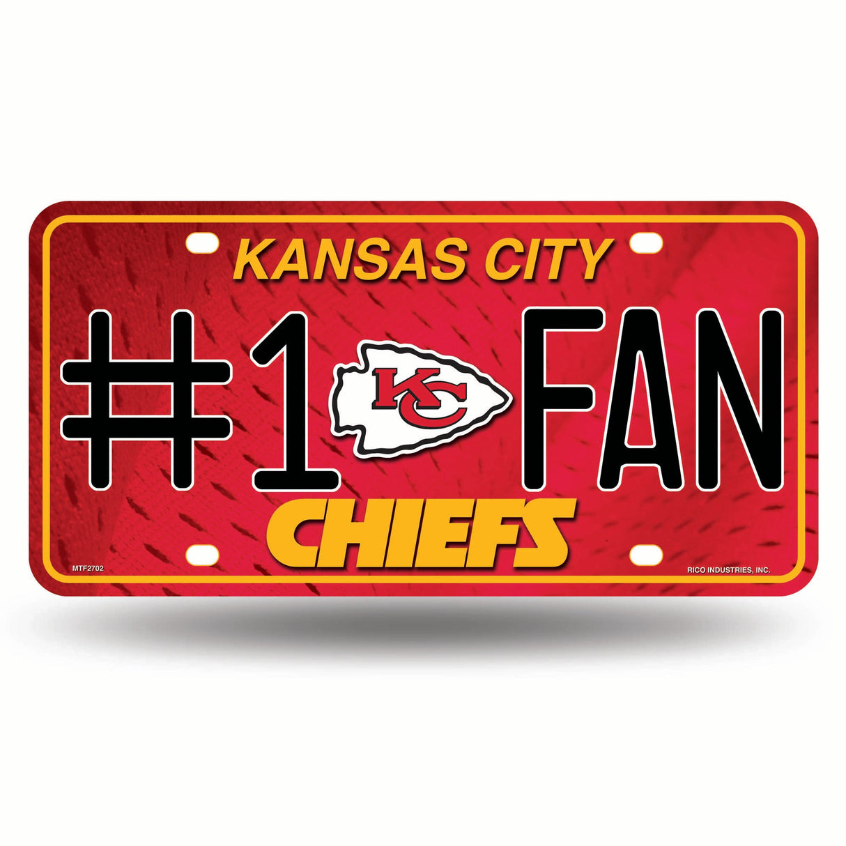 Kansas City Chiefs, MTF Metal Tag (#1 Fan), Licensed by Rico