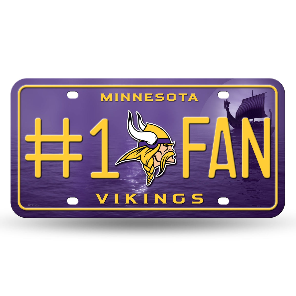 Minnesota Vikings, MTF Metal Tag (#1 Fan), Licensed by Rico