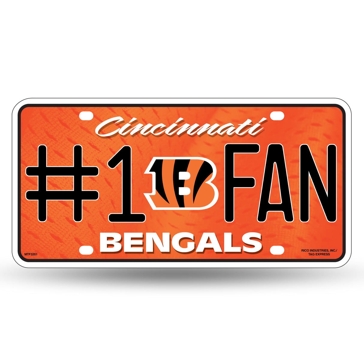 Cincinnati Bengals, MTF Metal Tag (#1 Fan), Licensed by Rico