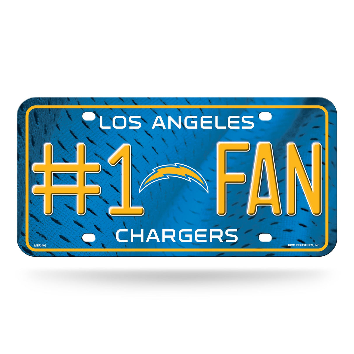 Los Angeles Chargers, MTF Metal Tag (#1 Fan), Licensed by Rico