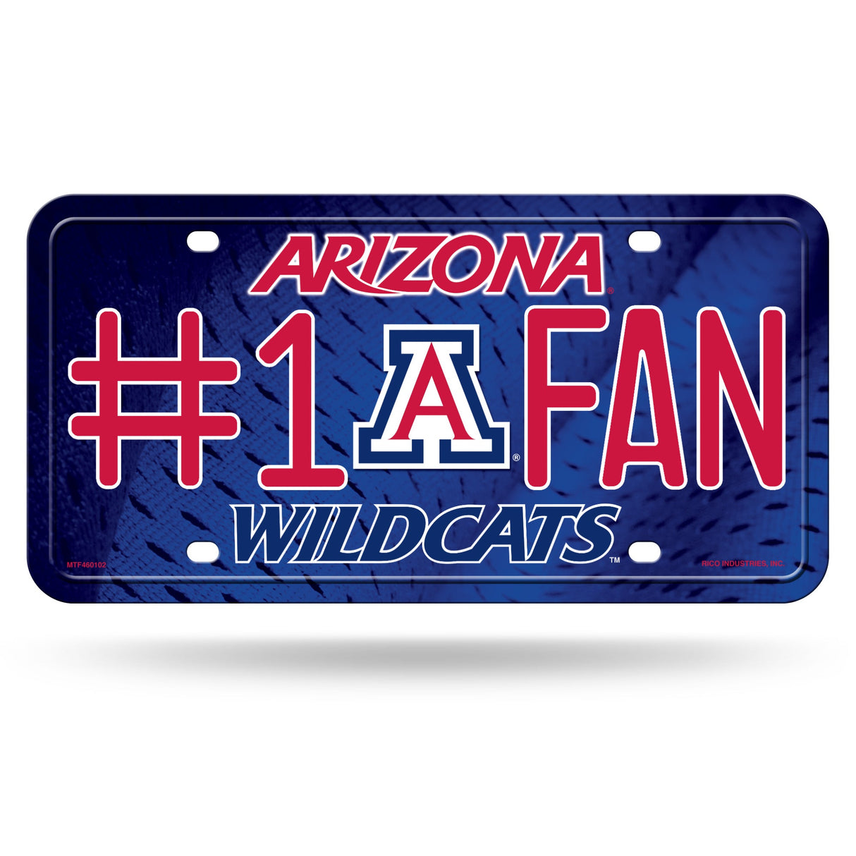 Arizona Wildcats, MTF Metal Tag (#1 Fan), Licensed by Rico