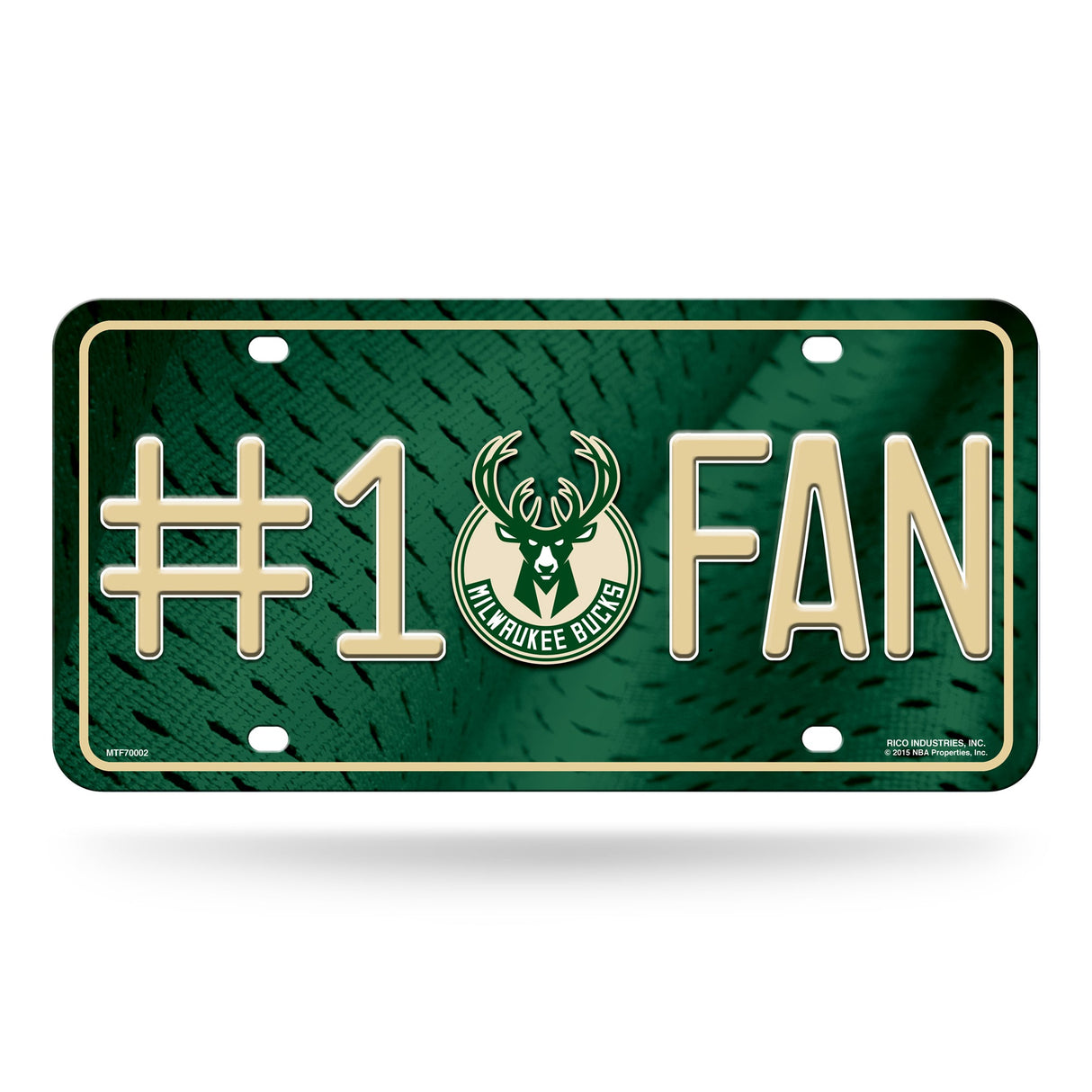 Milwaukee Bucks, MTF Metal Tag (#1 Fan), Licensed by Rico