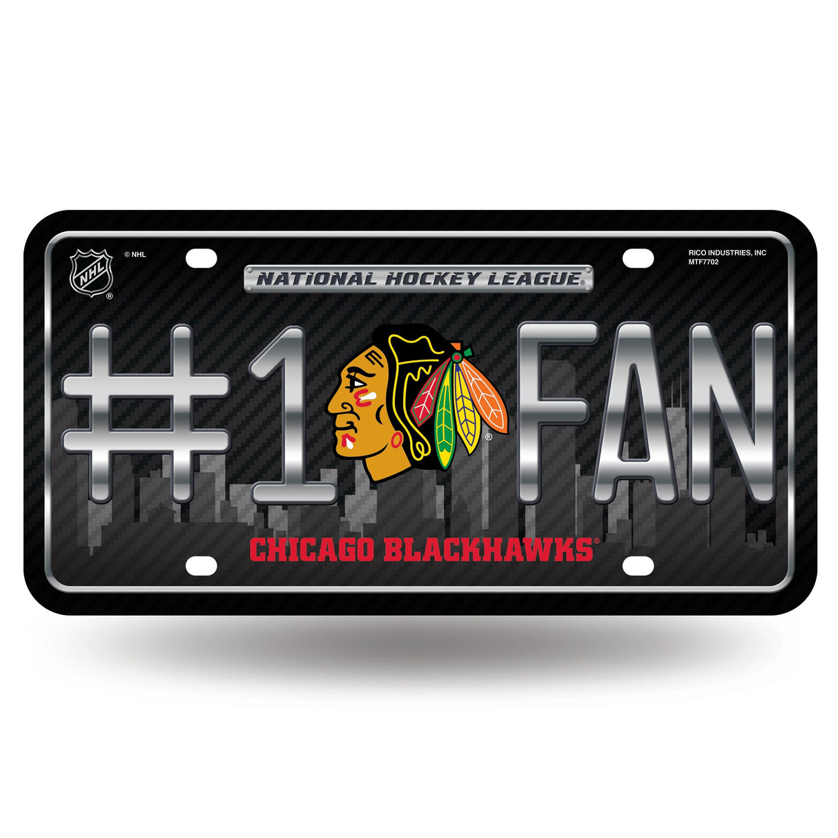 Chicago Blackhawks, MTF Metal Tag (#1 Fan), Licensed by Rico