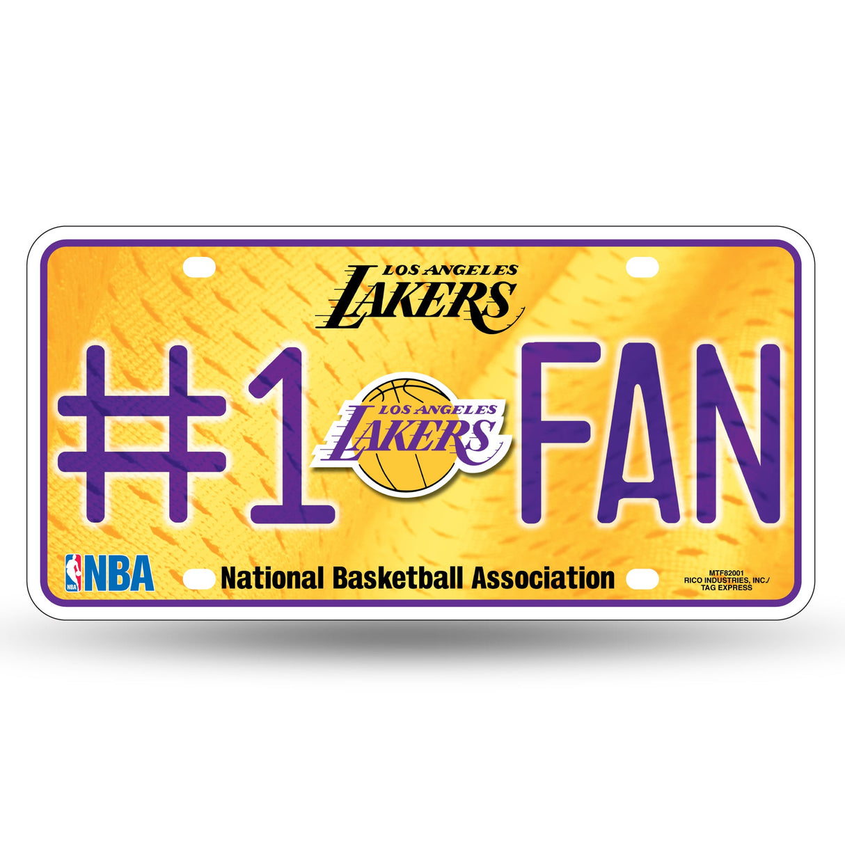 Los Angeles Lakers, MTF Metal Tag (#1 Fan), Licensed by Rico