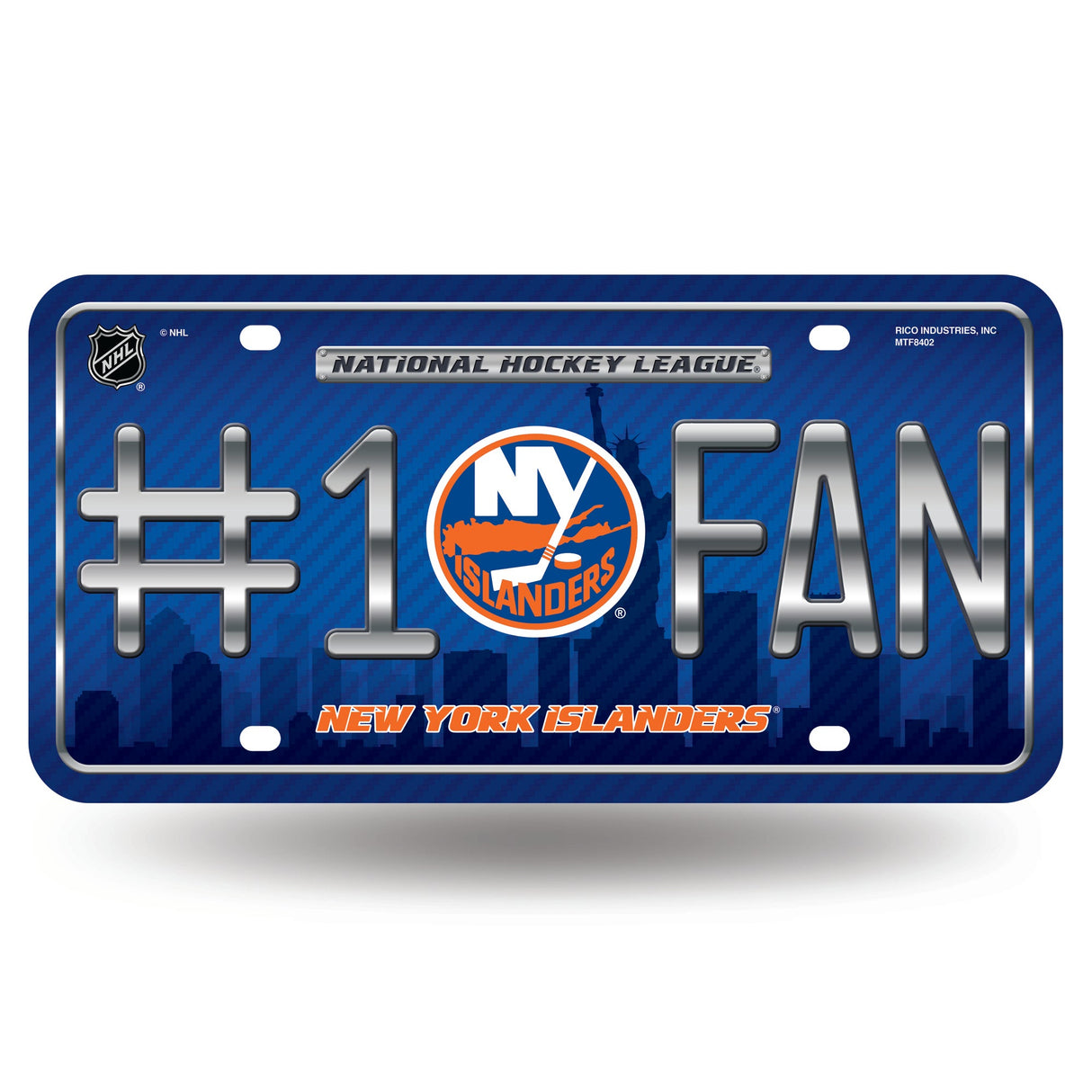 New York Islanders, MTF Metal Tag (#1 Fan), Licensed by Rico