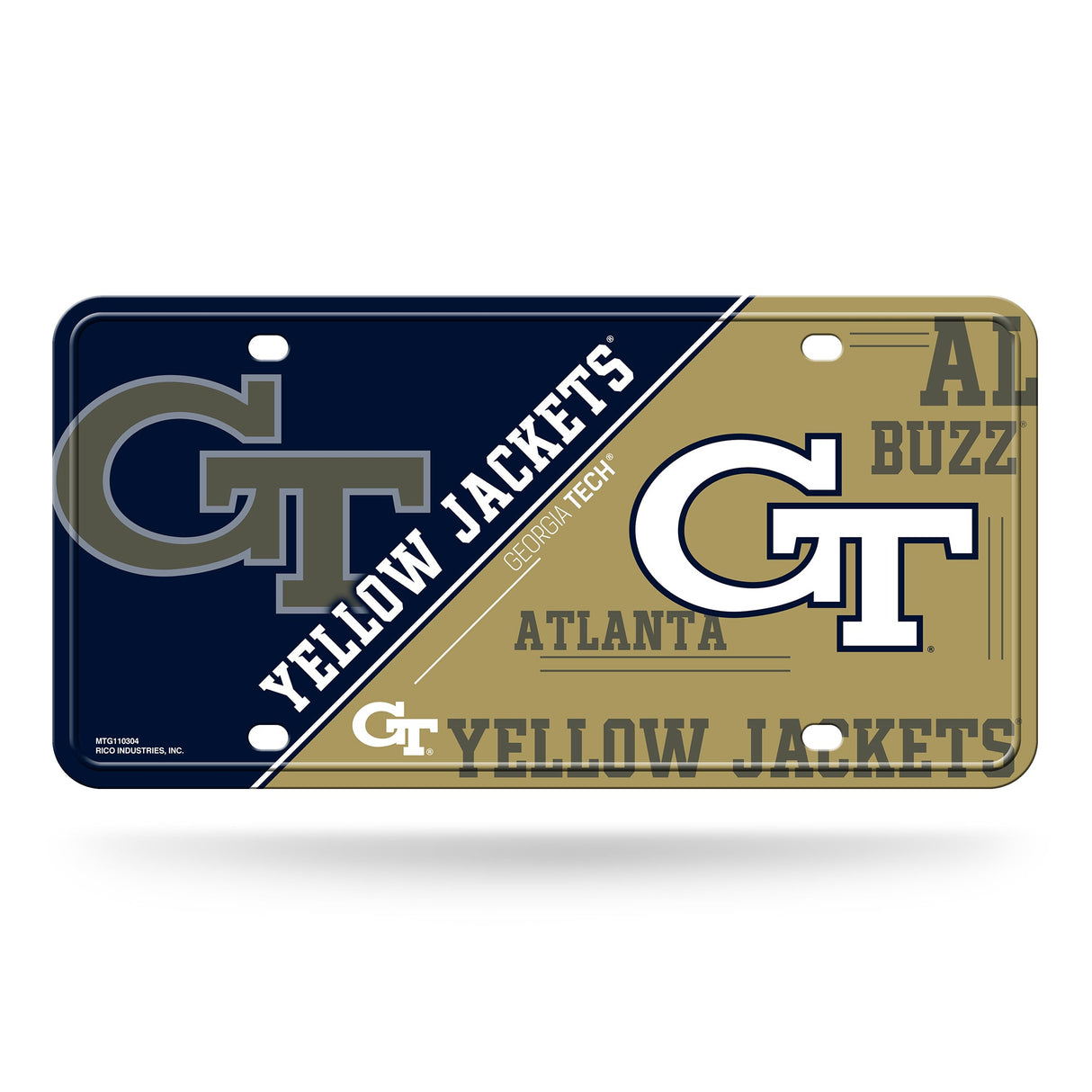 Georgia Tech Yellow Jackets, MTG Metal Tag, Licensed by Rico