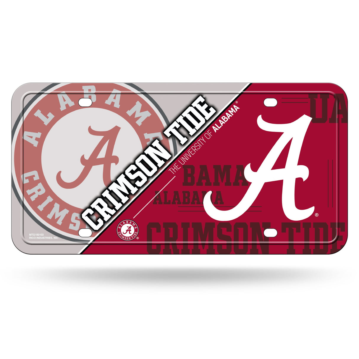 Alabama Crimson Tide, MTG Metal Tag, Licensed by Rico