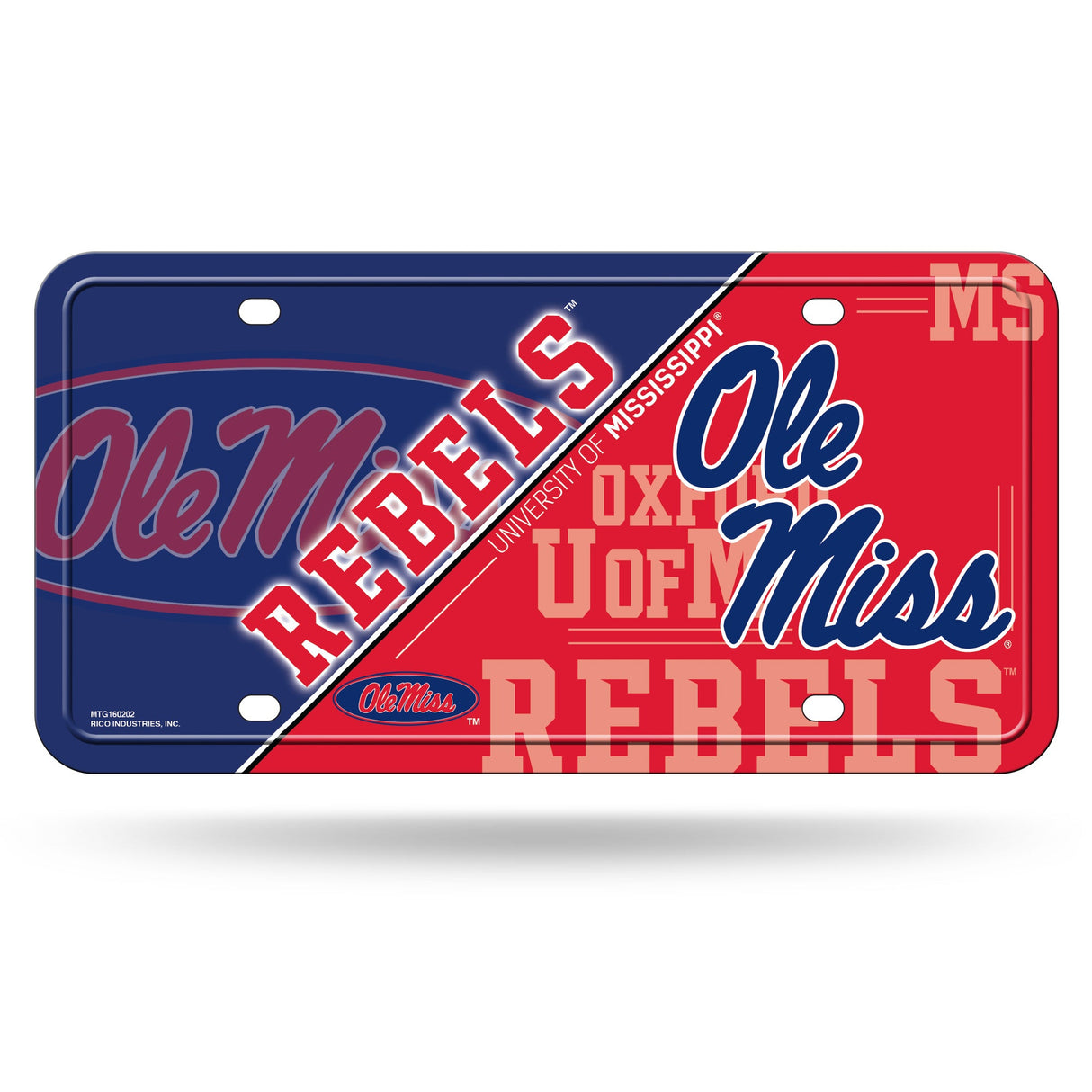 Mississippi Rebels, MTG Metal Tag, Licensed by Rico