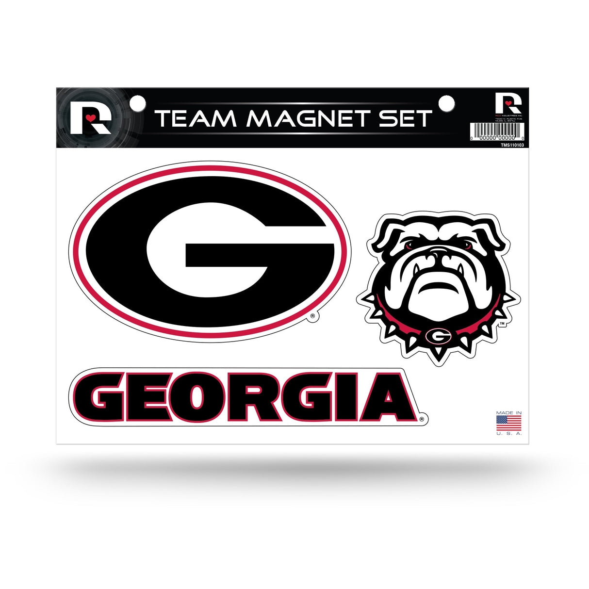 Georgia Bulldogs, TMS Team Magnet Sheet, Licensed by Rico