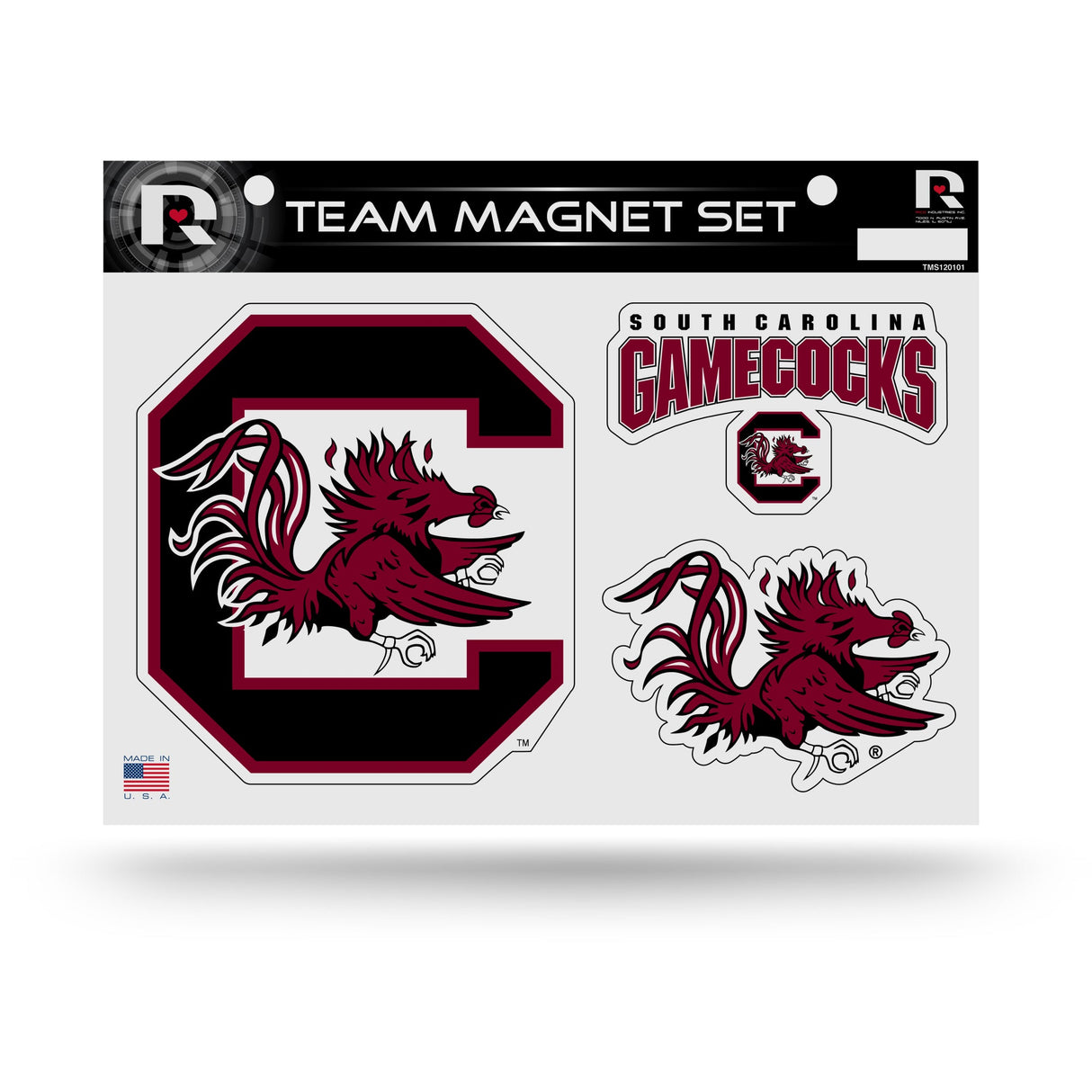 South Carolina Gamecocks, TMS Team Magnet Sheet, Licensed by Rico