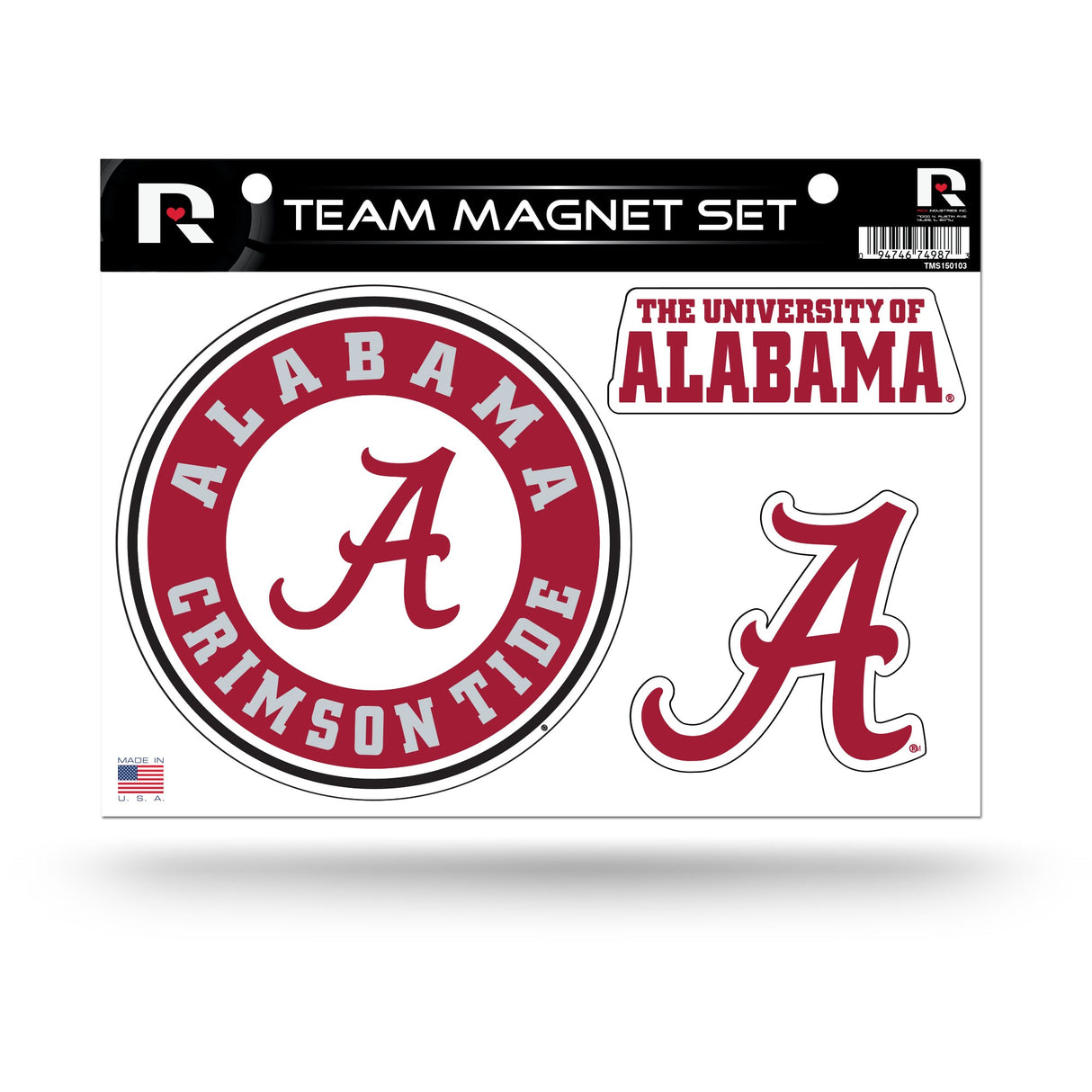 Alabama Crimson Tide, TMS Team Magnet Sheet, Licensed by Rico